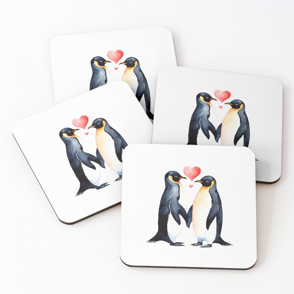 Item preview, Watercolor pinguin, watercolor pinguin, valentine day, love, adorable animals designed and sold by Victoria Riabov.