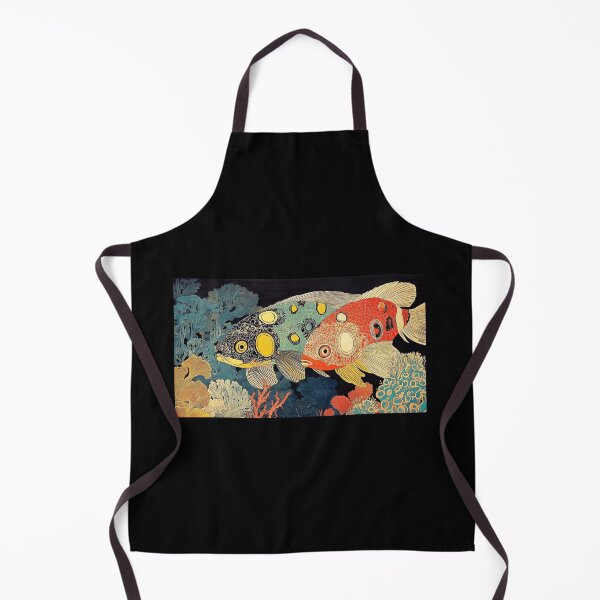 Item preview, Colorful Fish, Ocean Nature, Art Gallery Design, School of Fish, Beautiful Pair of Swimming Fish designed and sold by artfulnotebook.