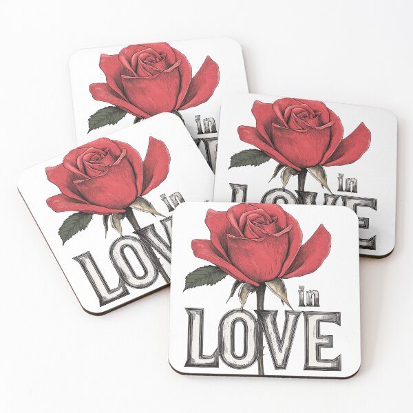 Item preview, In Love Love Rose Heart Valentine's Day Gift designed and sold by ArtRealms.