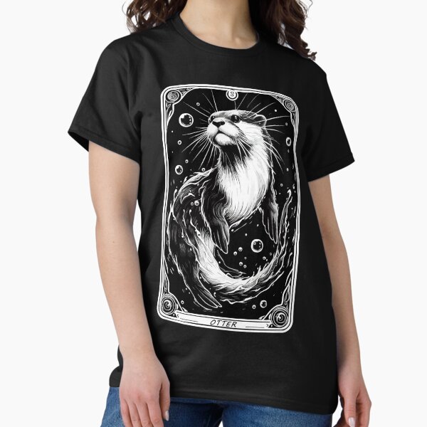 Artikel-Vorschau von Monochromatisches Otter-Porträt im Umriss, designt und verkauft von TomFrontierArt.