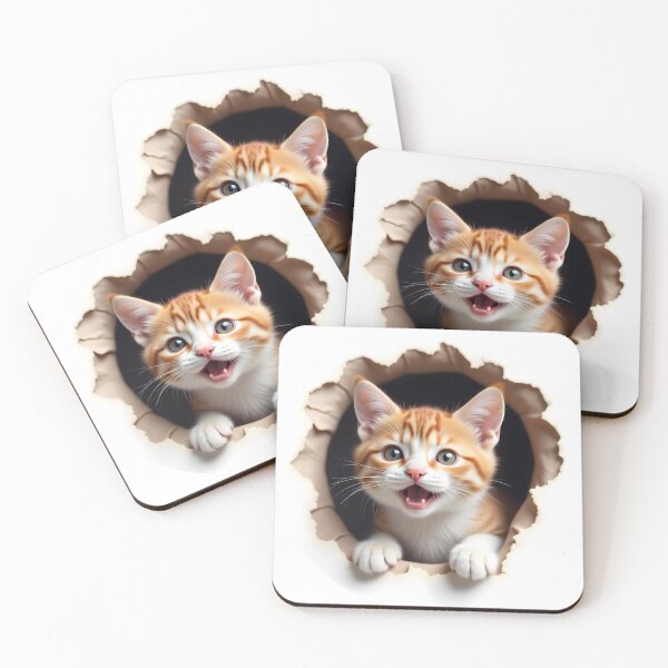 Item preview, Playful Cat Peeking Through: A Depth Illusion Art designed and sold by Eiadlight.
