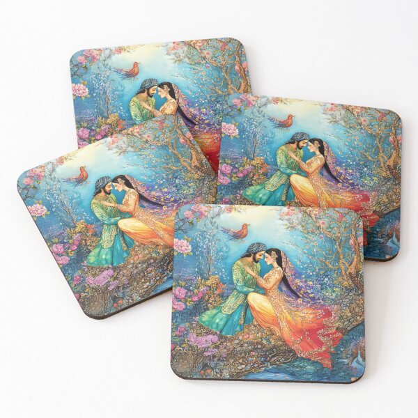 Item preview, Romantic Scene in Persian-Style Art designed and sold by PersiaArts.