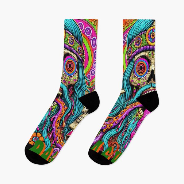 Item preview, Zombie stoner hippy horror monster 70s Psychedelic inspired classic t-shirt heavy metal, rock, goth horror designed and sold by blackdoggdesign.