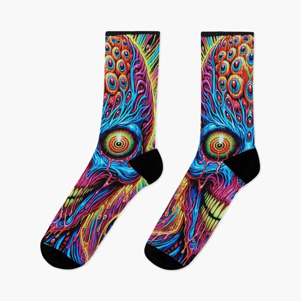 Item preview, Aliens monster 70s Psychedelic inspired classic t-shirt heavy metal, rock, goth horror designed and sold by blackdoggdesign.