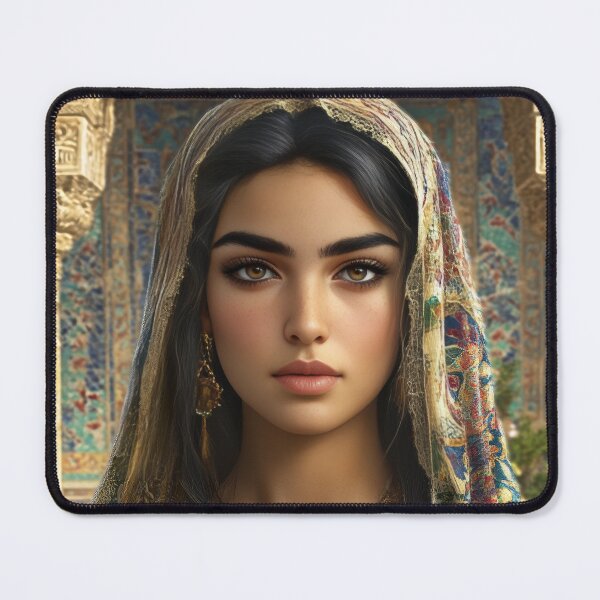 Item preview, Elegant Woman in Ornate Attire designed and sold by PersiaArts.