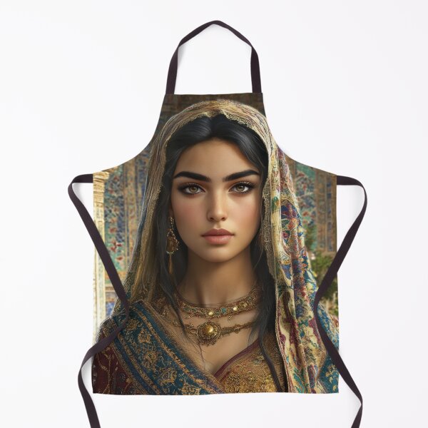 Item preview, Elegant Woman in Ornate Attire designed and sold by PersiaArts.