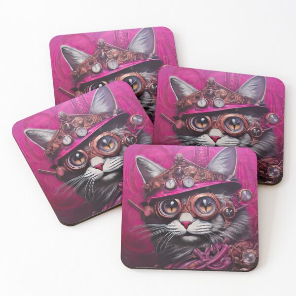 Item preview, Steampunk cat designed and sold by DameArte.