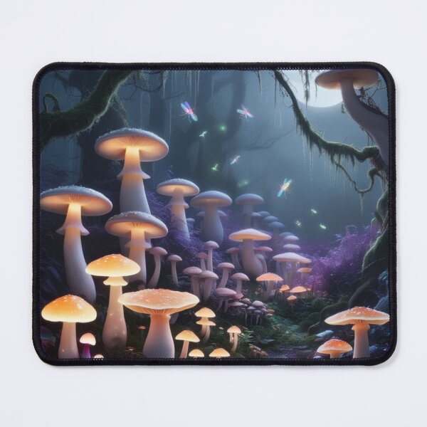 Item preview, Glowing Path Through Mushroom Forest designed and sold by Dream Output .