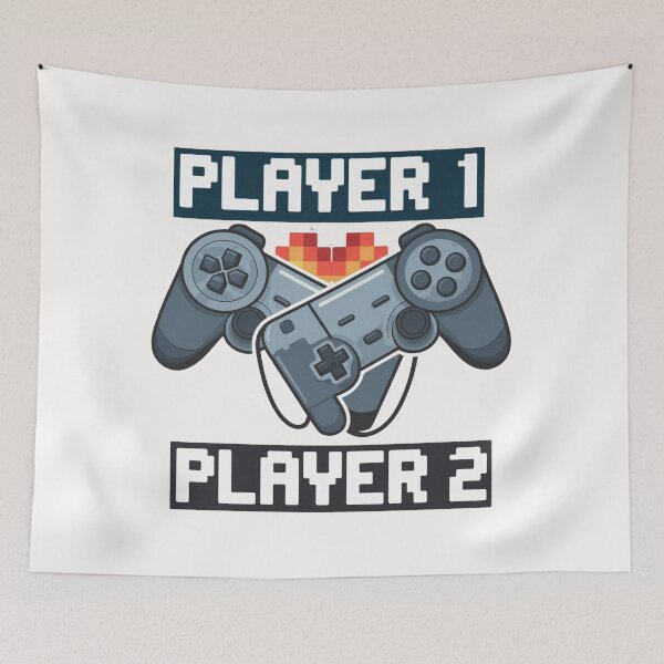 Item preview, Player 1 ♥ Player 2 - Geek Valentine's Day T-Shirt for Couples designed and sold by thenewking.
