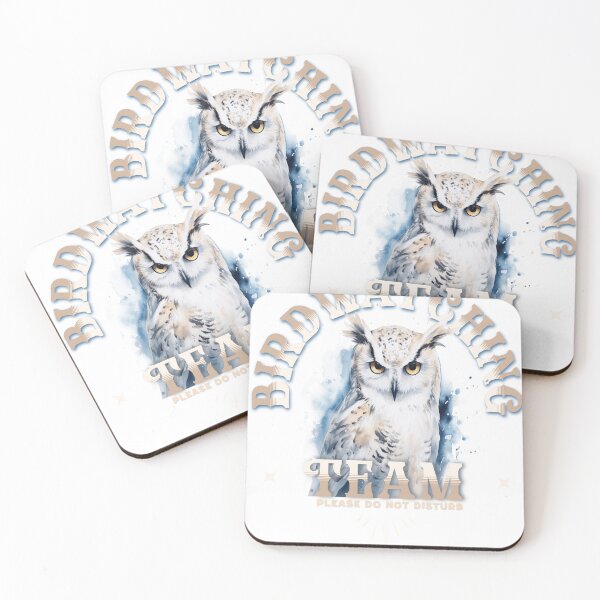 Item preview, Birdwatching Team with white Owl for birders designed and sold by PTY4u.
