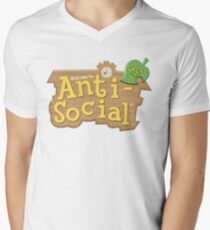 Animal Crossing Anti-Social Men's V-Neck T-Shirt