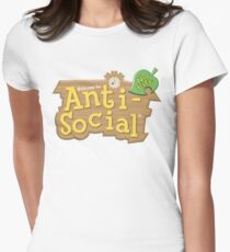 Animal Crossing Anti-Social Women's Fitted T-Shirt
