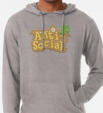 Animal Crossing Antisozial Leichter Hoodie