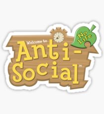 Animal Crossing Anti-Social Sticker
