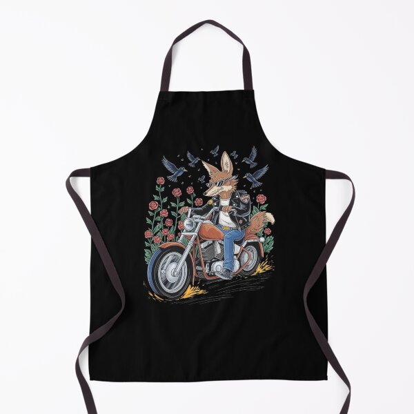 Item preview, Cool Biker Wolf Illustration with Floral and Bird Details designed and sold by love3617.