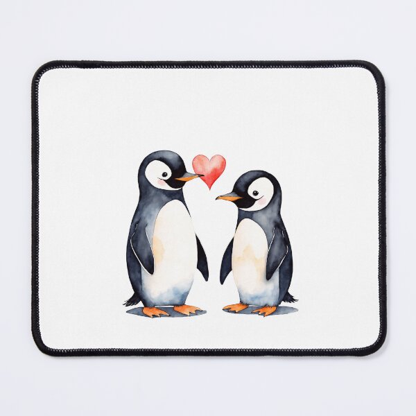 Item preview, Watercolor pinguin, watercolor pinguin, valentine day, love, adorable animals designed and sold by Victoria Riabov.