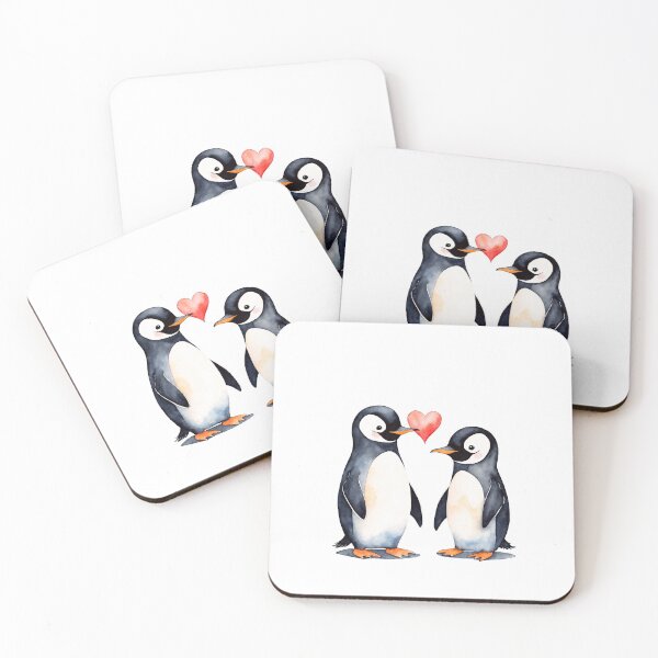 Item preview, Watercolor pinguin, watercolor pinguin, valentine day, love, adorable animals designed and sold by Victoria Riabov.