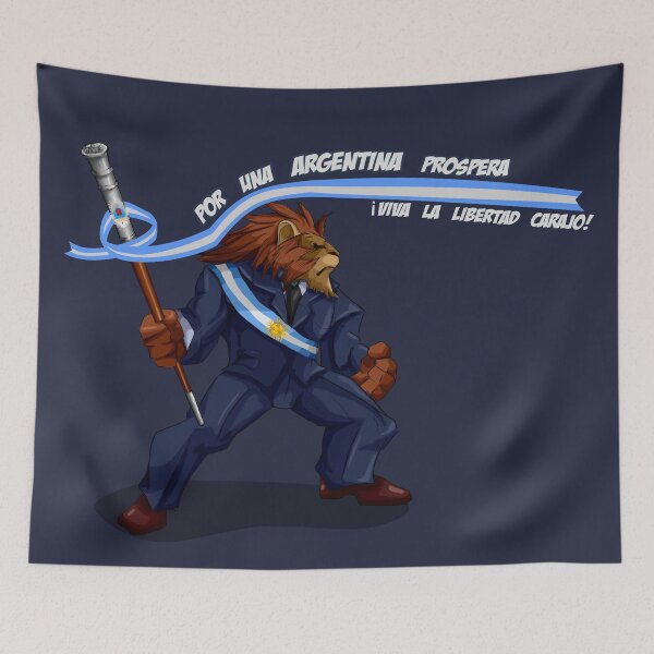 Item preview, Javier milei: Leon - Viva la Libertad Carajo!!/long live freedom damn designed and sold by MechanicalART.