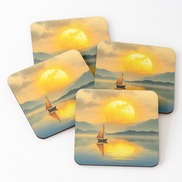 Item preview, Lake at sunset designed and sold by Arusikd.