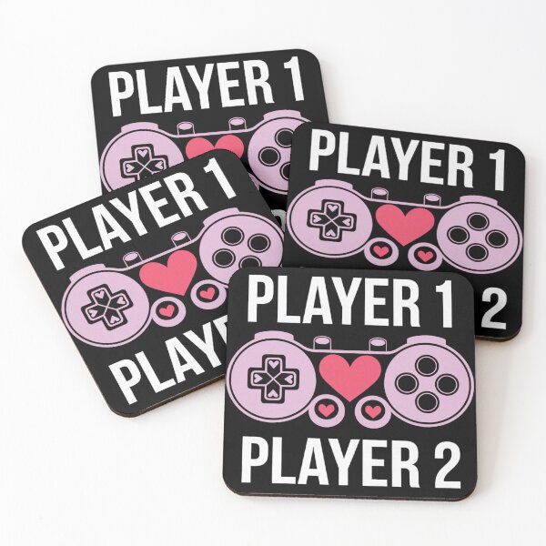 Item preview, Player 1 ♥ Player 2 - Geek Valentine's Day T-Shirt for Couples designed and sold by thenewking.