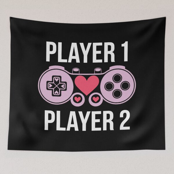 Item preview, Player 1 ♥ Player 2 - Geek Valentine's Day T-Shirt for Couples designed and sold by thenewking.