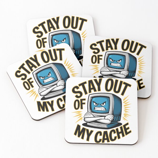 Item preview, Retro Computer with Angry Face Stay Out of My Cache Cartoon Design designed and sold by pixelpopplanet.