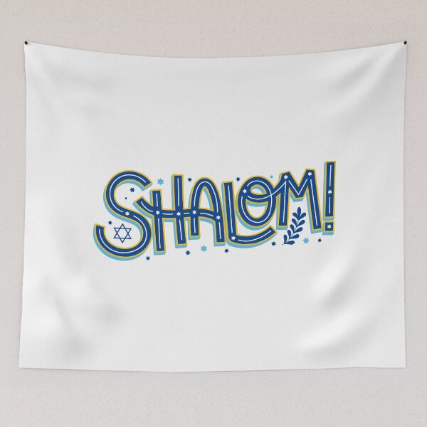 Item preview, shalom blue and yellow - hello!  designed and sold by jessicaleah15.