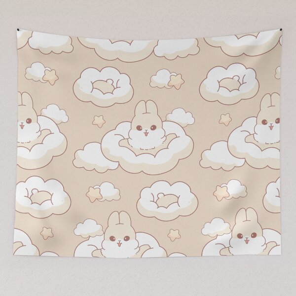 Item preview, Kawaii Cloud Bunny Pattern for Apparel and Accessories designed and sold by Faissal Thomass.