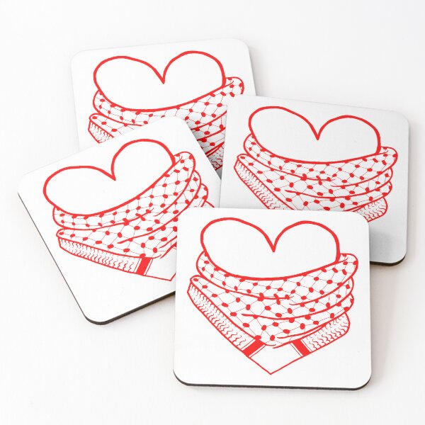 Item preview, Keffiyeh my Heart (red) designed and sold by Direct-Aid.