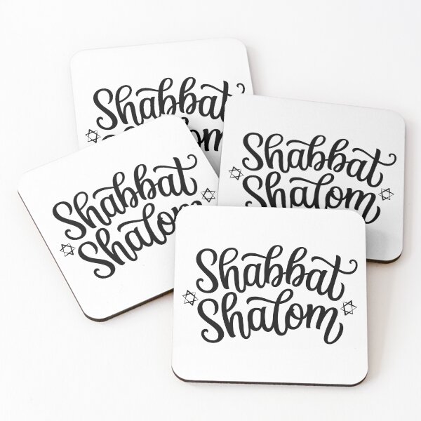 Item preview, black shabbat shalom - cursive  designed and sold by jessicaleah15.