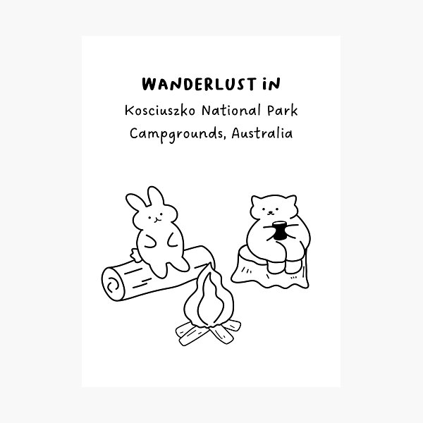 Item preview, Wanderlust in Kosciuszko National Park Campgrounds, Australia designed and sold by RM-Journey.