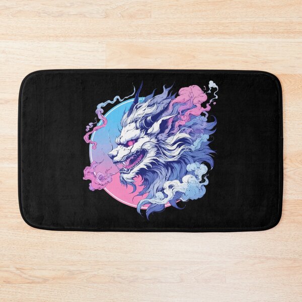 Item preview, Lion Oni Yokai Demon Pink Purple designed and sold by TomFrontierArt.