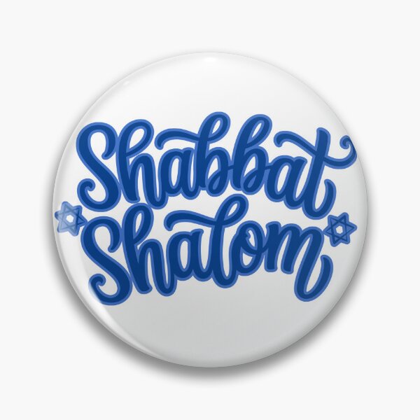 Artikelvorschau, dunkelblau Duoton Umriss Shabbat Shalom Kursivschrift entworfen und verkauft von jessicaleah15.