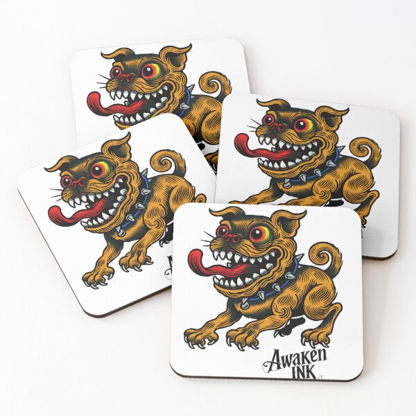 Item preview, Awaken ink rabid pug tattoo designed and sold by Awakenink.