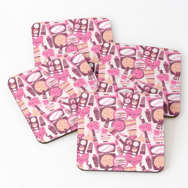 Item preview, Glamorous Makeup Pattern, Pink Cosmetic Essentials, Beauty Lover’s Dream designed and sold by ChainsArt.