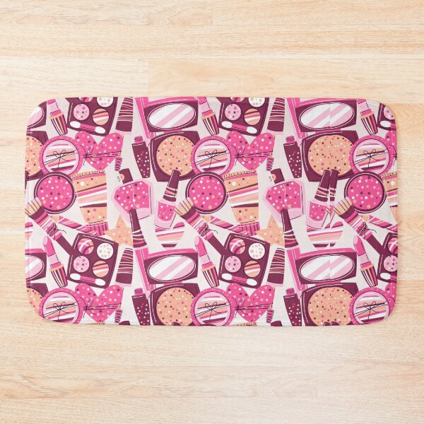 Item preview, Glamorous Makeup Pattern, Pink Cosmetic Essentials, Beauty Lover’s Dream designed and sold by ChainsArt.