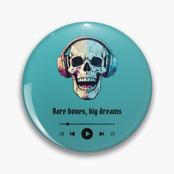 Item preview, Bare Bones, Big Dreams: Music-Loving Skull T-Shirt designed and sold by ChitraWoman.