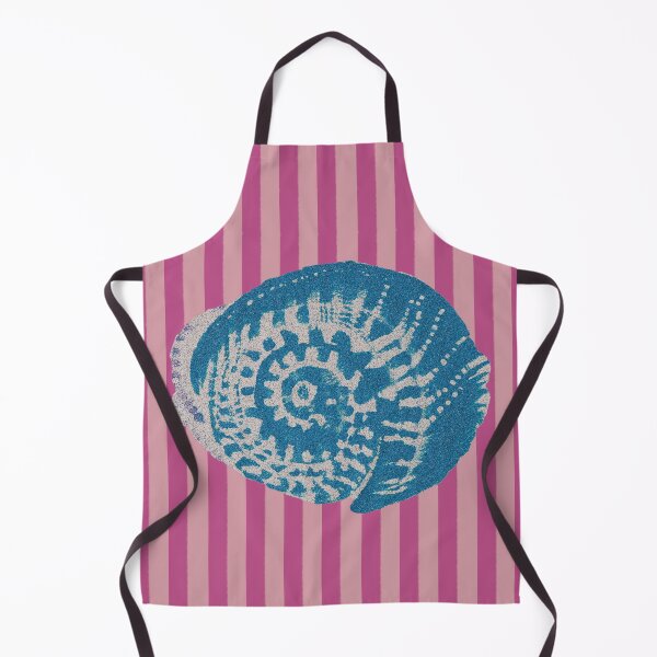 Item preview, Blue seashell pink stripes designed and sold by BubbleCut.
