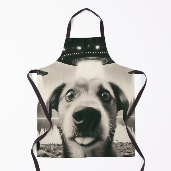 Item preview, Funny Dog Selfie With Flying Saucers UFO  designed and sold by TomFrontierArt.