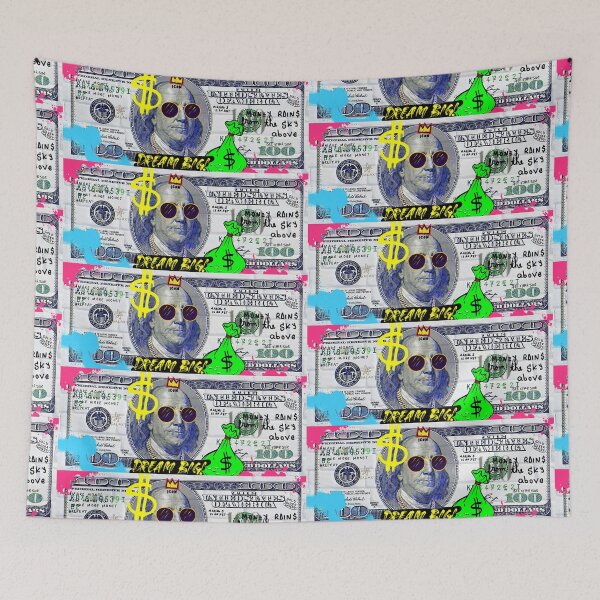 Item preview, Graffiti Hustle: Vibrant $100 Pop Art designed and sold by DonVivaldo.