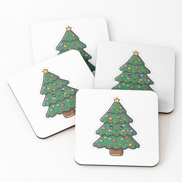 Item preview, Adorable Kawaii Christmas Tree with Ornaments Sticker designed and sold by ashrafzain.