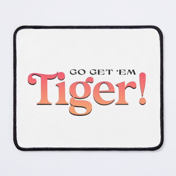 Item preview, Go Get ’Em Tiger! Ombré Red and Gold Motivational Football Fan Design designed and sold by Stickers by @molllyclare.