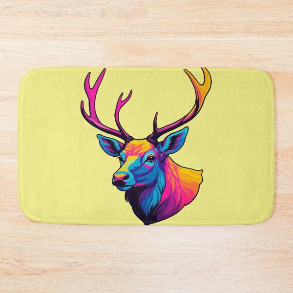 Item preview, Neon Nights: A Vibrant Deer Portrait designed and sold by REPTISLAV.