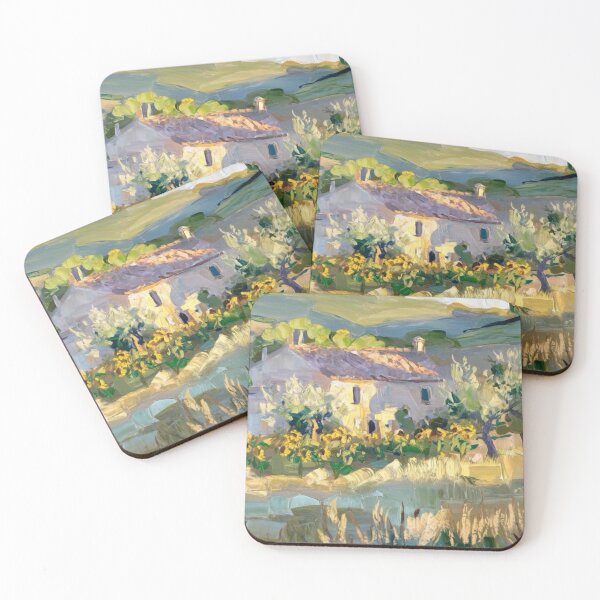 Item preview, Sunlit French Country Cottage with Sunflowers designed and sold by CARRAANN.