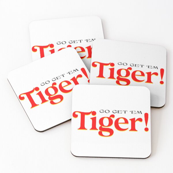Item preview, Go Get ’Em Tiger! Red and Yellow Motivational Football Fan Design designed and sold by Stickers by @molllyclare.