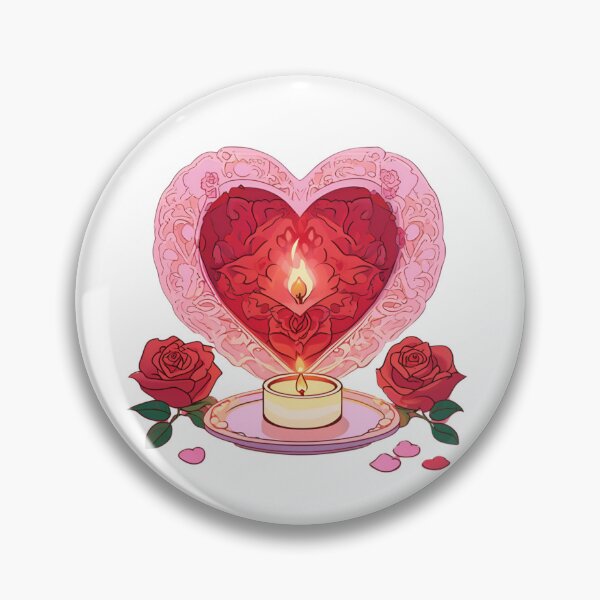 Item preview, Valentine’s Day Heart Roses Candle Love designed and sold by InkyDoodleDoo.