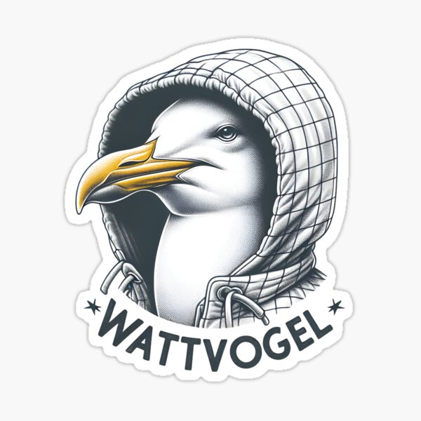 Item preview, Wading bird Seagull with hood North Sea designed and sold by Wattvogel.