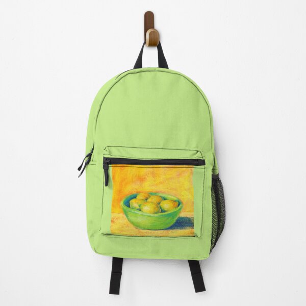 Item preview, Fresh lemons in a green bowl acrylic painting designed and sold by KarenKaspar.