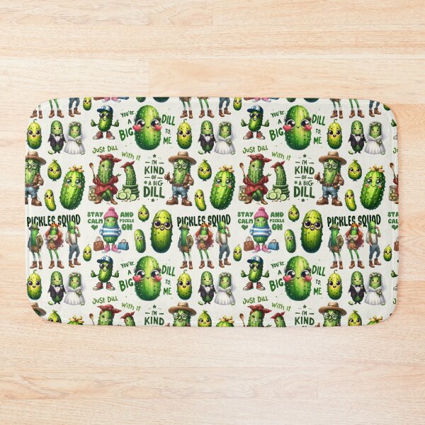 Item preview, Funny Dill Pickle Pattern designed and sold by SparkSpiral.