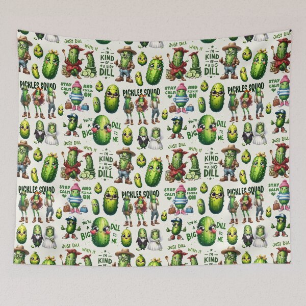 Item preview, Funny Dill Pickle Pattern designed and sold by SparkSpiral.